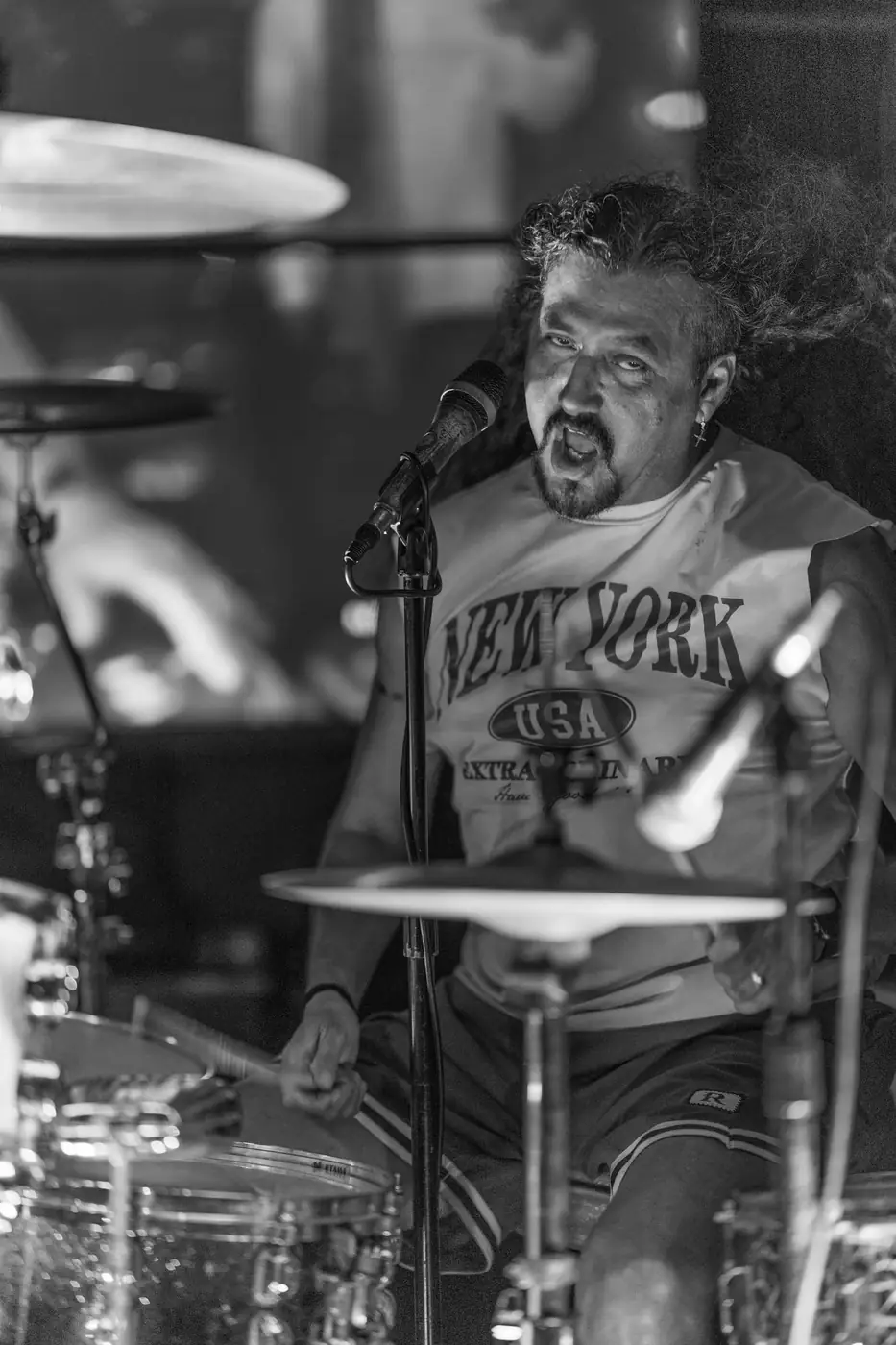 Scratch 2020 drummer mid-fill, black and white