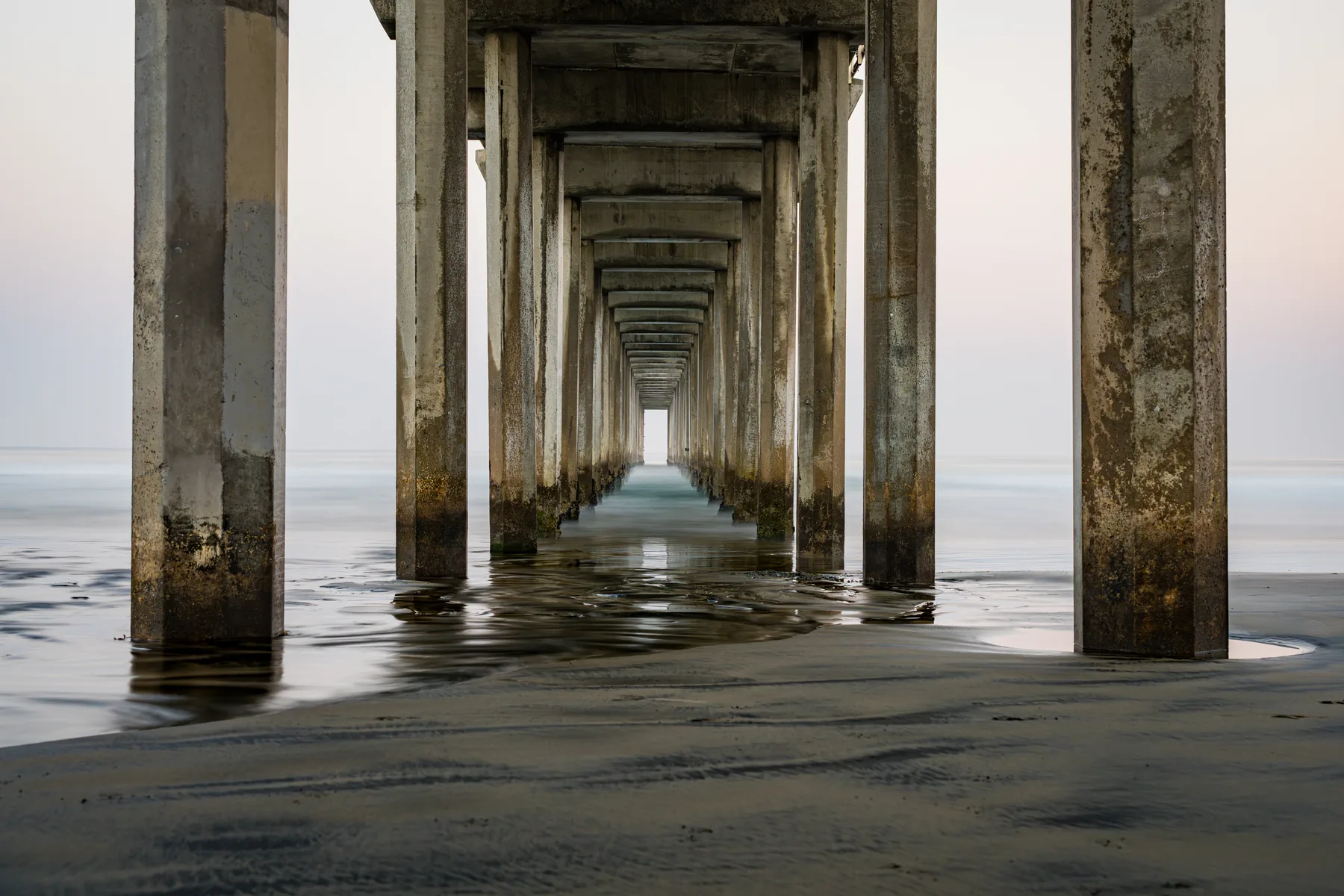 Under Scripps Pier — fine art print by Tosh Persons