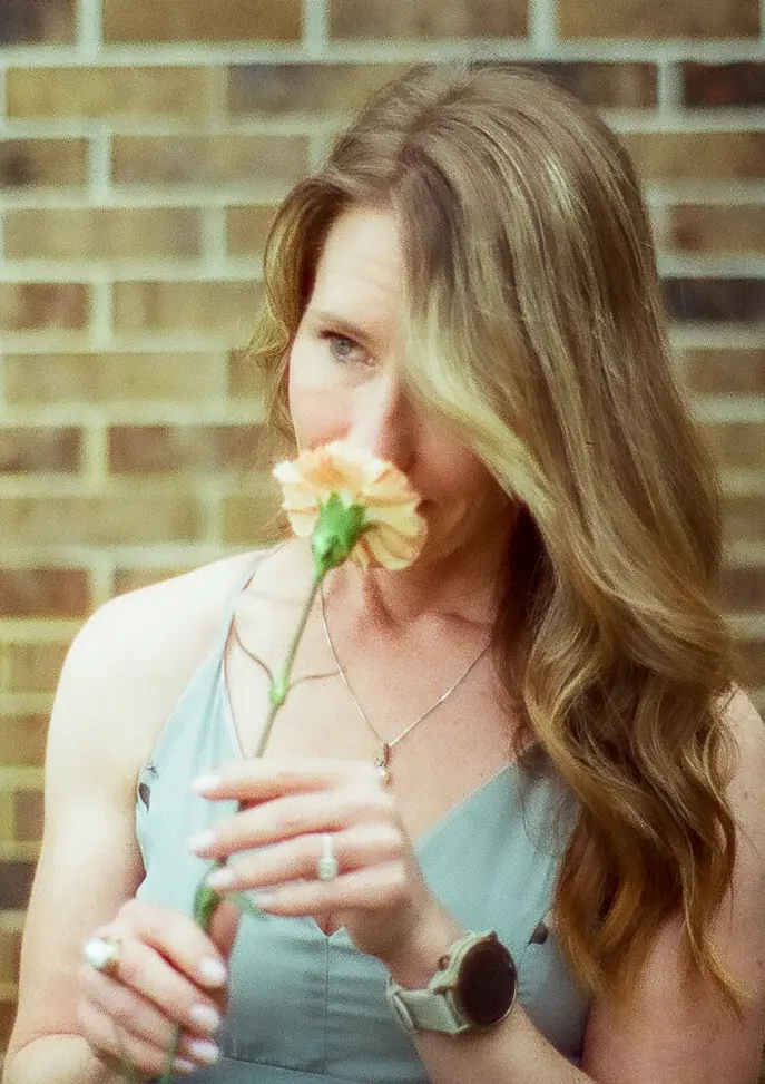 Engagement portrait, shot on film